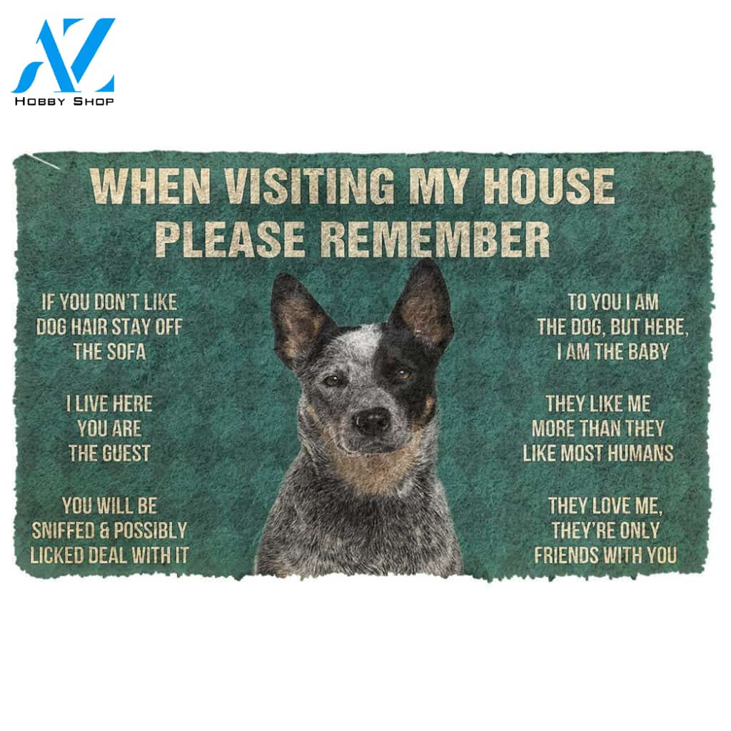 Gearhumans  GearHuman 3D Please Remember Australian Cattle Dog's House Rules Custom Doormat