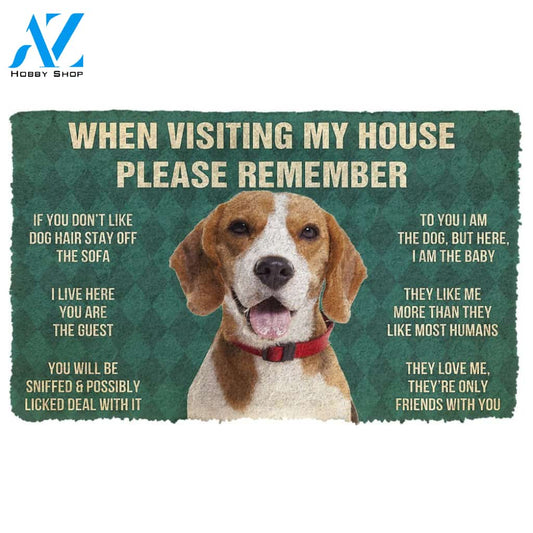 Gearhumans  GearHuman 3D Please Remember Beagle Dog's House Rules Doormat
