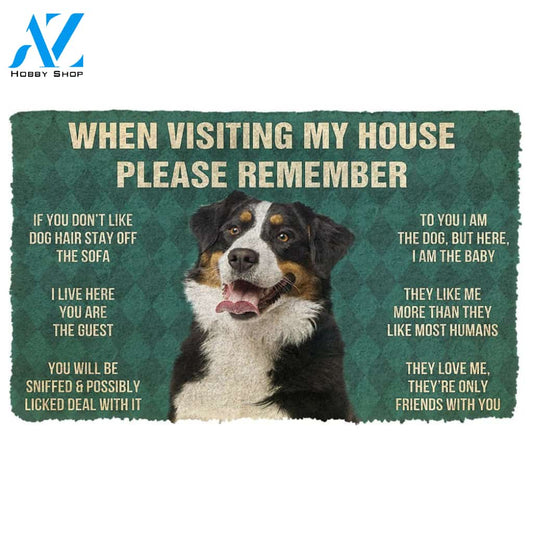 Gearhumans  Gearhuman 3D Please Remember Bernese Mountain Dogs House Rules Custom Doormat