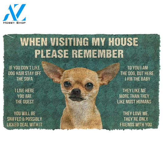 Gearhumans  GearHuman 3D Please Remember Chihuahua Dogs House Rules Custom Doormat
