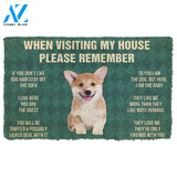 Gearhumans  Gearhuman 3D Please Remember Corgi Puppy Dogs House Rules Custom Doormat