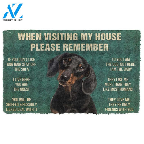 Gearhumans  GearHuman 3D Please Remember Dachshunds Dog's House Rules Doormat