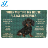 Gearhumans  Gearhuman 3D Please Remember Dachshunds Puppy Dogs House Rules Custom Doormat