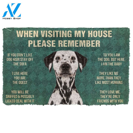 Gearhumans  GearHuman 3D Please Remember Dalmatian Dogs House Rules Doormat