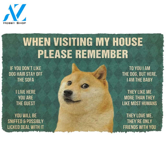 Gearhumans  Gearhuman 3D Gearhuman 3D Please Remember Doges House Rules Custom Doormat