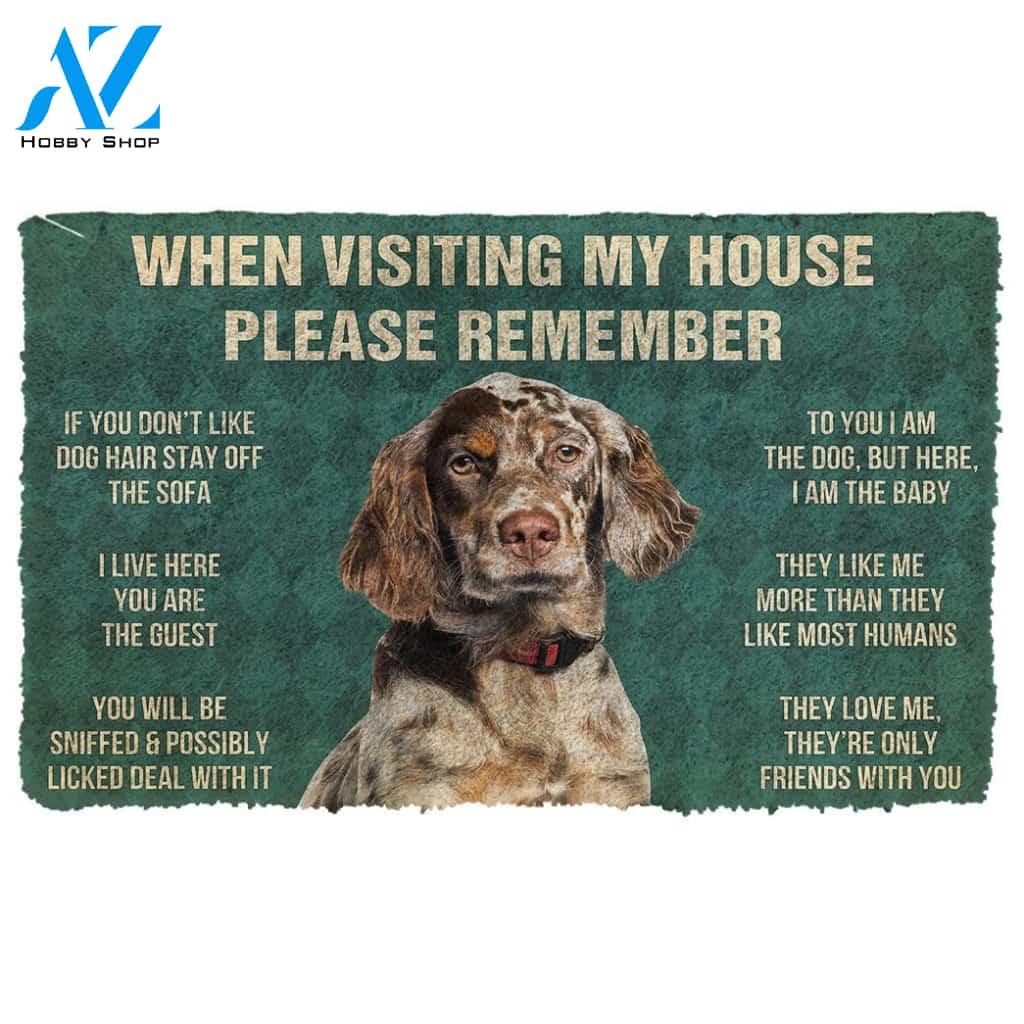 Gearhumans  GearHuman 3D Please Remember English Setter Dogs House Rules Doormat