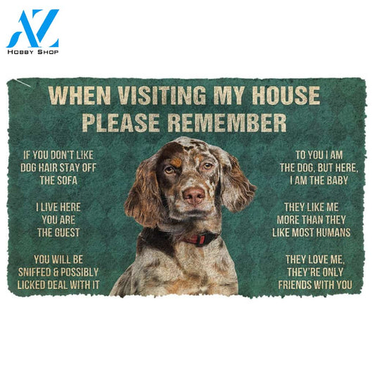 Gearhumans  GearHuman 3D Please Remember English Setter Dogs House Rules Doormat