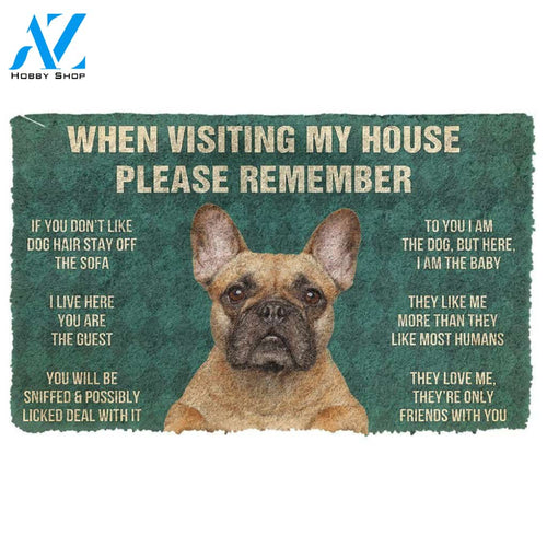 Gearhumans Gearhuman 3D Please Remember French Bulldog Dog'S House Rules Doormat