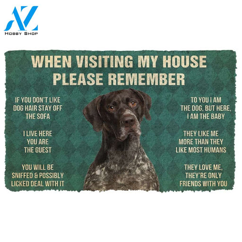 Gearhumans  GearHuman 3D Please Remember German Shorthaired Pointers Dog's House Rules Doormat