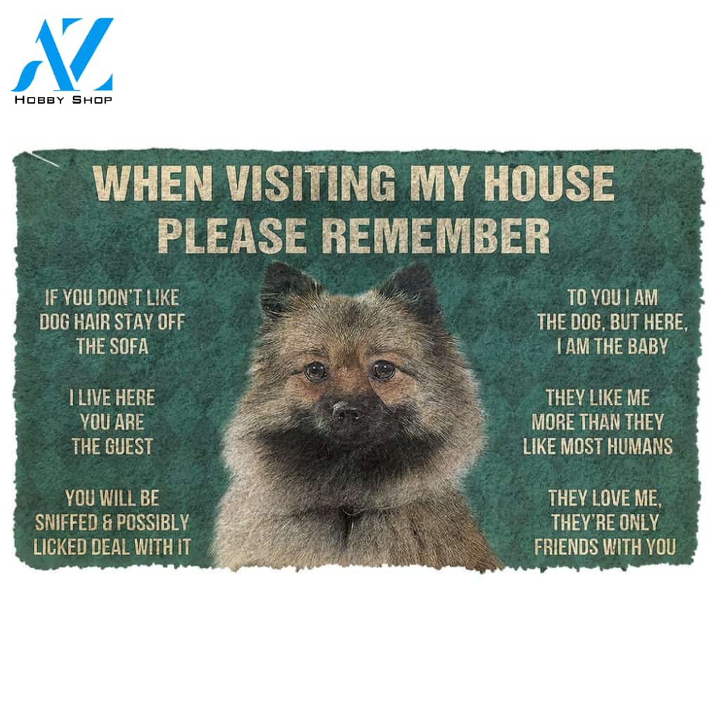 Gearhumans  GearHuman 3D Please Remember German Spitz Dogs House Rules Doormat