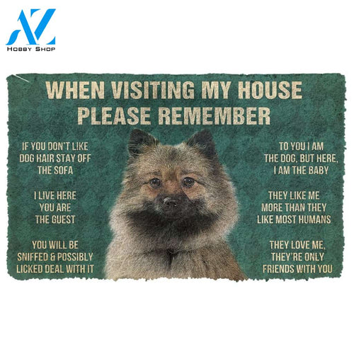 Gearhumans  GearHuman 3D Please Remember German Spitz Dogs House Rules Doormat
