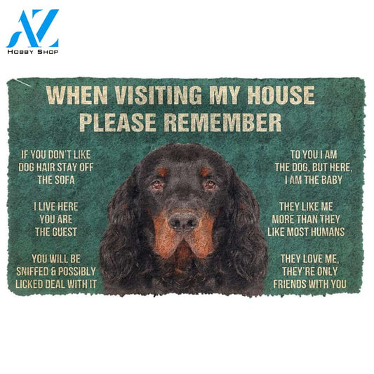 Gearhumans  GearHuman 3D Please Remember Gordon Setter Dogs House Rules Doormat