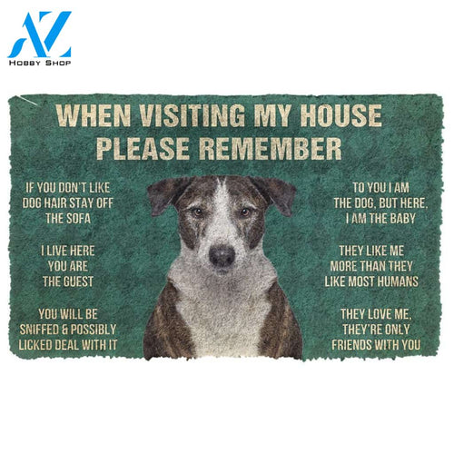 Gearhumans  GearHuman 3D Please Remember Ibizan Hound Dogs House Rules Doormat