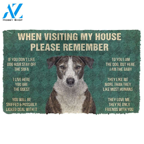 Gearhumans Gearhuman 3D Please Remember Ibizan Hound Dogs House Rules Doormat