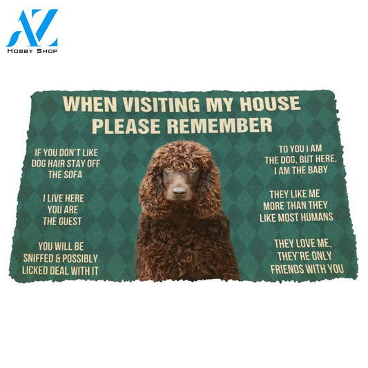 Gearhumans  Gearhuman 3D Please Remember Irish Water Spaniel Dogs House Rules Custom Doormat
