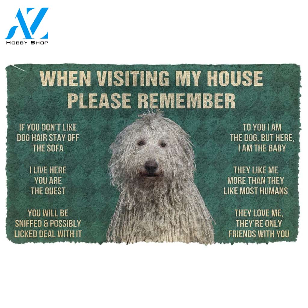 Gearhumans  GearHuman 3D Please Remember Komondor Dogs House Rules Doormat