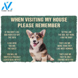 Gearhumans  Gearhuman 3D Please Remember Pembroke Welsh Corgi Puppy Dogs House Rules Custom Doormat