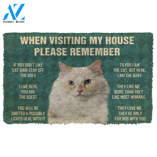 Gearhumans  Gearhuman 3D Please Remember Ragamuffin Cats House Rules Custom Doormat