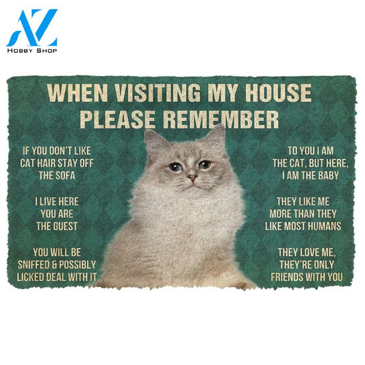 Gearhumans  GearHuman 3D Please Remember Ragdoll Cat House Rules Doormat