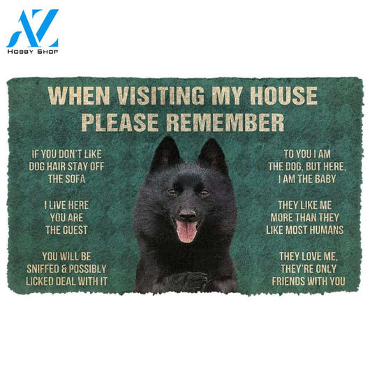 Gearhumans  Gearhuman 3D Please Remember Schipperke Dogs House Rules Custom Doormat