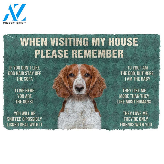 Gearhumans  GearHuman 3D Please Remember Welsh Springer Spaniel Dogs House Rules Doormat