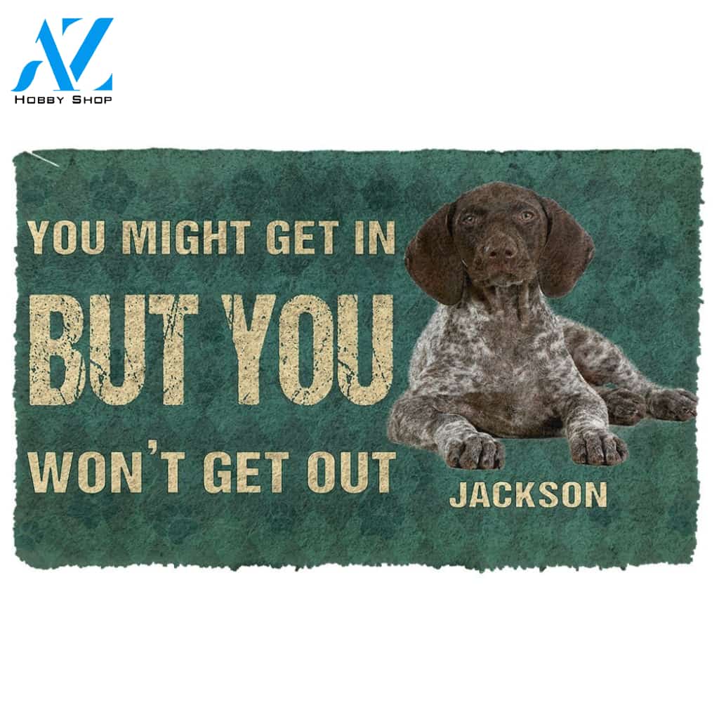 Gearhumans  Gearhuman 3D You Might Get In But You Wont Get Out Pointers German Shorthaired Dog Doormat