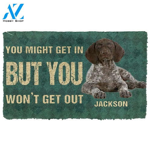 Gearhumans  Gearhuman 3D You Might Get In But You Wont Get Out Pointers German Shorthaired Dog Doormat