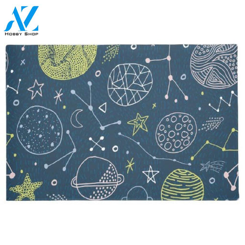 Geometric Outer Space Zodiac Indoor and Outdoor Doormat Warm House Gift Welcome Mat Gift for Friend Family