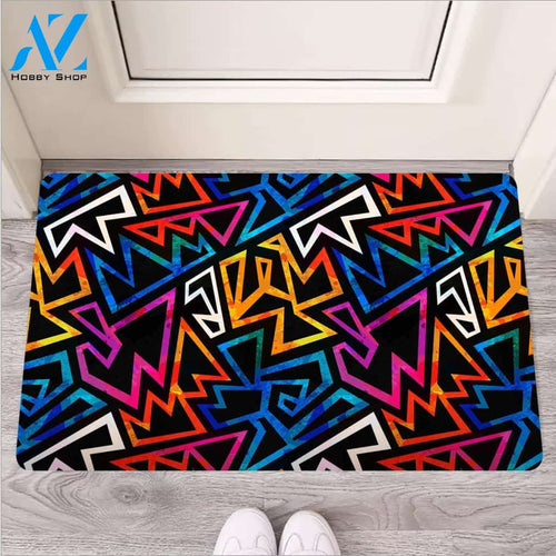 Geometric Print Door Mat
