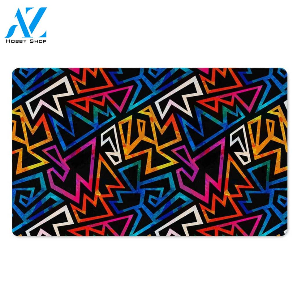 Geometric Print Door Mat