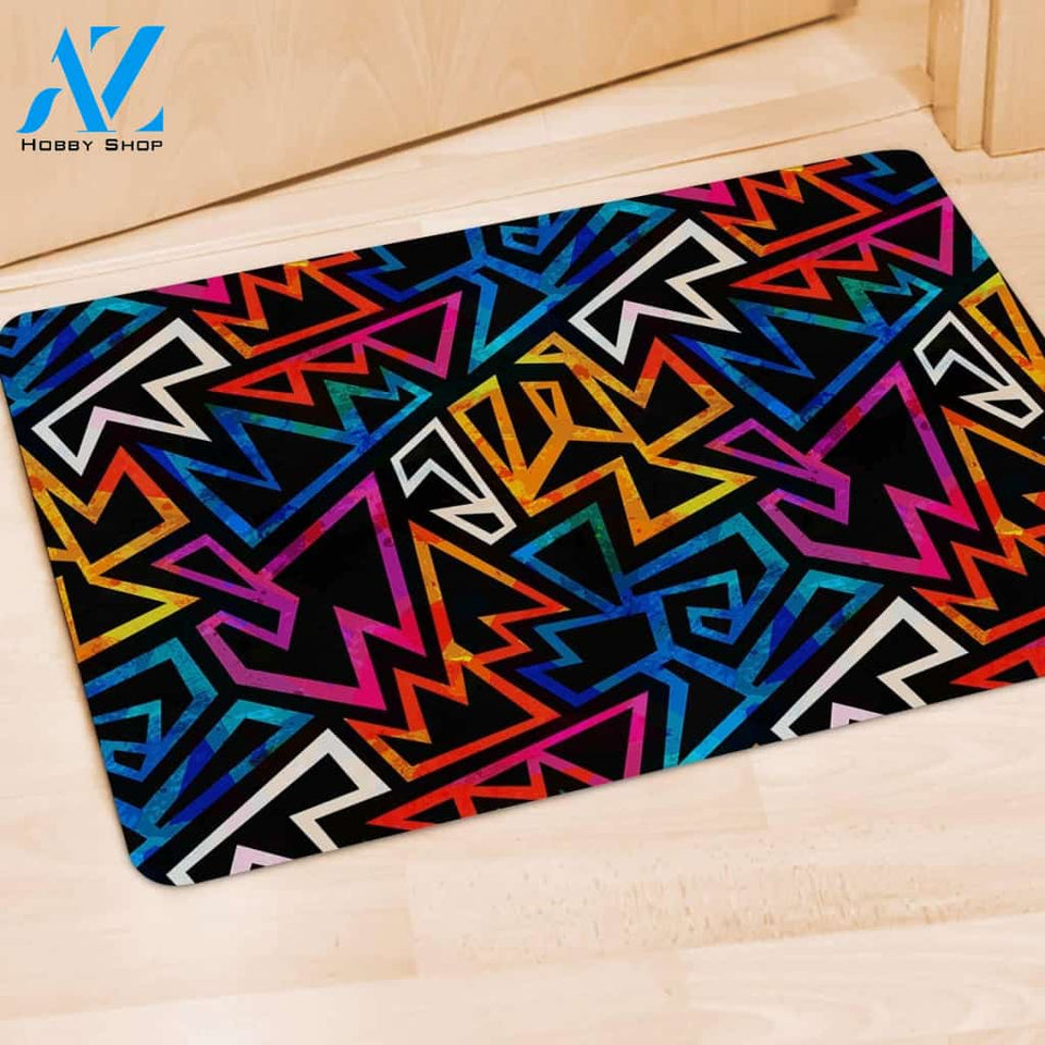 Geometric Print Door Mat