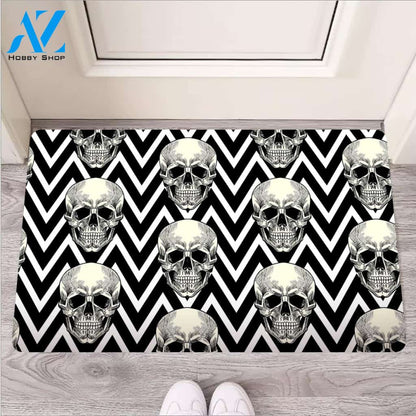 Geometric Skull Door Mat