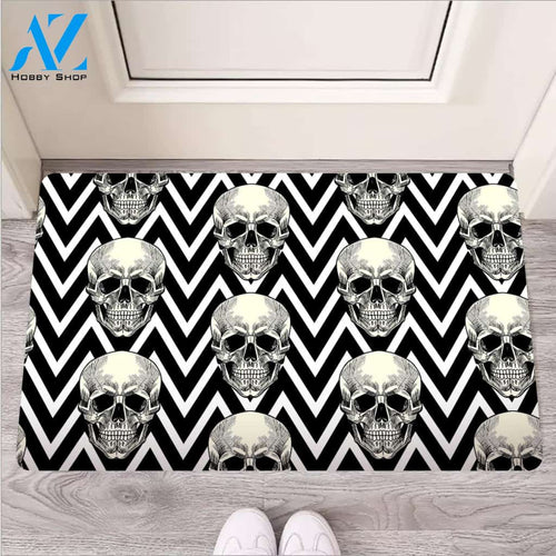 Geometric Skull Door Mat