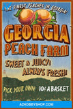 Georgia Peach Farm Vintage Sign