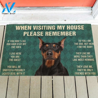 German Pinscher's Rules Doormat