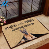 GERMAN SHEPHERD 1 ALL GUEST MUST BE APPROVED DOORMAT Indoor And Outdoor Doormat Warm House Gift Welcome Mat Home Decor Gift For German Shepherd Lover Xmas