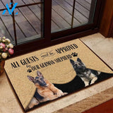 GERMAN SHEPHERD 2 ALL GUEST MUST BE APPROVED DOORMAT Indoor And Outdoor Doormat Warm House Gift Welcome Mat Home Decor Gift For German Shepherd Lover Xmas