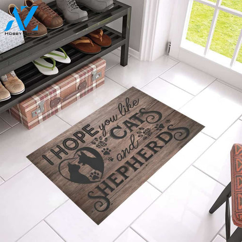German Shepherd and Cats doormat | Welcome Mat | House Warming Gift