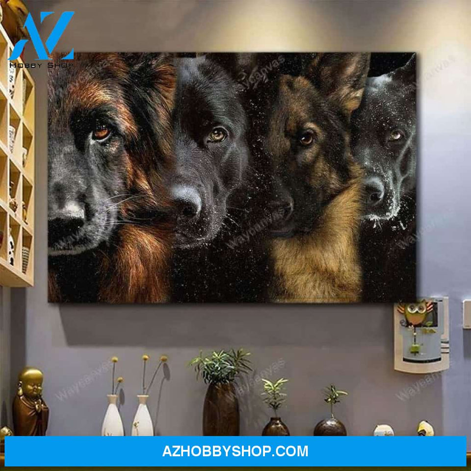 German shepherd - Awesome family Landscape Canvas Prints - Wall Art