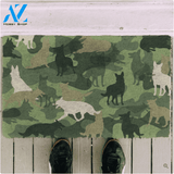 German Shepherd Camo Funny Indoor And Outdoor Doormat Warm House Gift Welcome Mat Birthday Gift For Dog Lovers