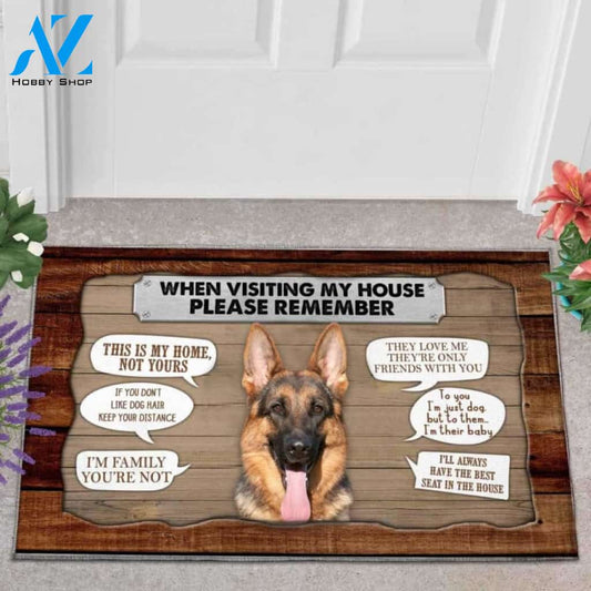 German Shepherd Dog 2 Visiting My House Doormat