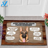 German Shepherd Dog 2 Visiting My House Doormat