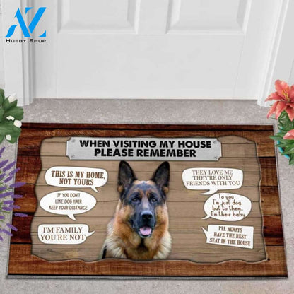 German Shepherd Dog 3 Visiting My House Doormat