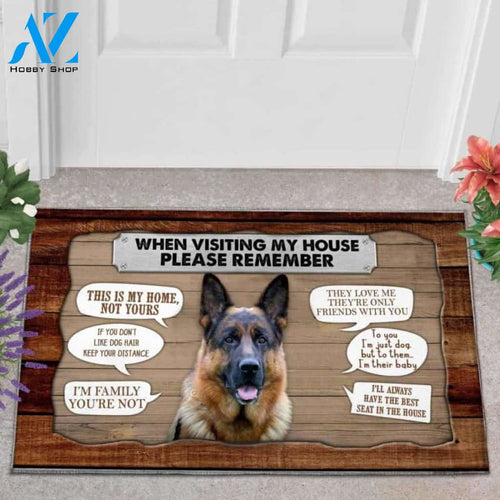 German Shepherd Dog 3 Visiting My House Doormat