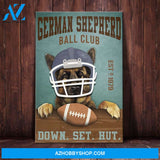 German Shepherd Dog Ball Club Canvas Wall Art, Wall Decor Visual Art