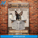 German Shepherd Dog Bath Soap Company Canvas Wall Art, Wall Decor Visual Art