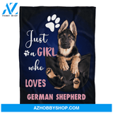 German Shepherd Dog Blanket, Just A Girl Who Loves Gift For Dog Lovers