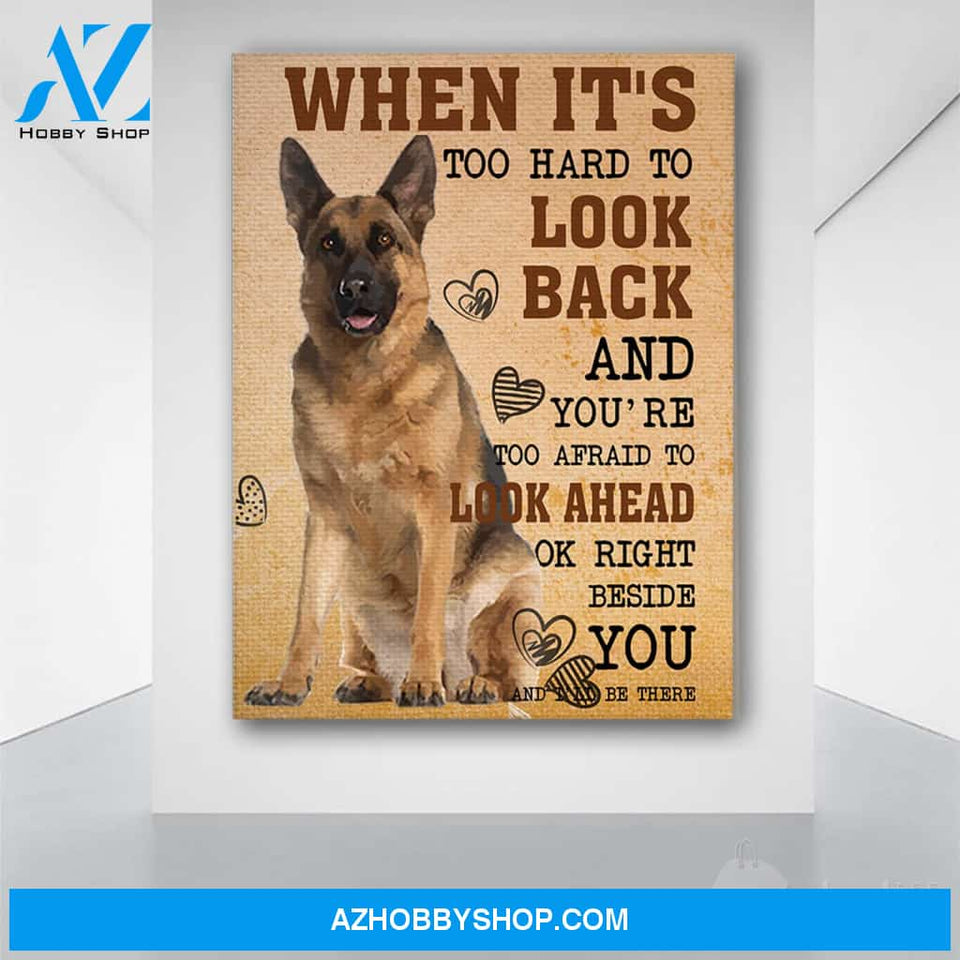German Shepherd Dog Canvas Prints Wall Art - God Once Said Matte Canvas