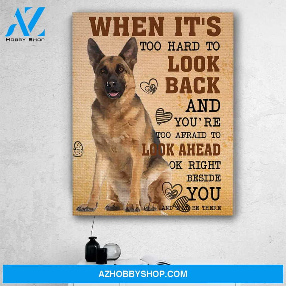 German Shepherd Dog Canvas Prints Wall Art - God Once Said Matte Canvas