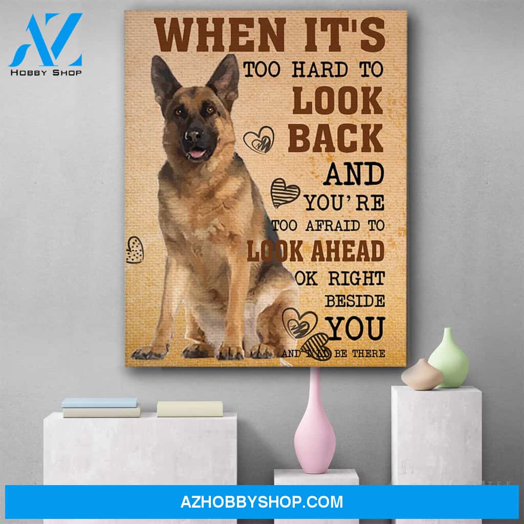 German Shepherd Dog Canvas Prints Wall Art - God Once Said Matte Canvas